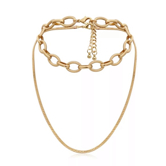 ¥ NEW 18K YELLOW GOLD CHOKER CHAIN NECKLACE - Picture 3 of 6